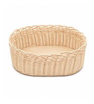 Bohem Dekoratif Bambu Rattan Örgü 26x18x9cm Sepet