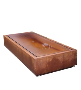 Corten Dikdörtgen Üçlü Su Tablası