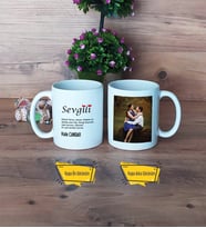 Sevgiliye Hediye Kupa Bardak Beyaz Fotoğraflı Sevgililer Günü Hediyesi