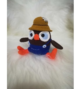 Yamalı Baykuş Amigurumi Organik Oyuncak