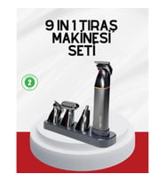 Mey İthalat® Şarjlı 9’u 1 Arada Çok Amaçlı Erkek Bakım Seti Yıkanabilir Başlıklar