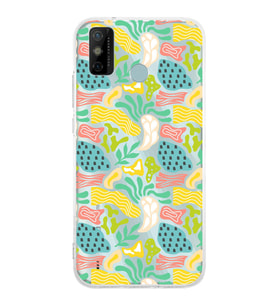 Tecno Spark 6 GO ile Uyumlu 1mm Kapak Memphis Desen Tasarımlı Şeffaf Silikon Kılıf