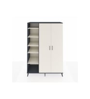 Hyperion Gardrop 7 Raflı 2 Kapaklı Tek Askılı 132x44x195 Antrasit-Aytaşı