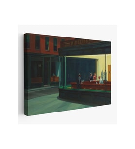 Edward Hopper'un Gecekuşları Eseri Kanvas Tablo-5158