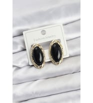 Siyah Badem Model Vintage Kadın Küpe 5886 - HPSBYI4623-6057