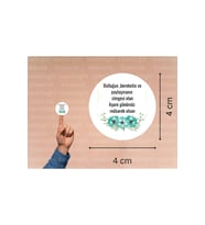 Aşure Günü Etiketi Aşure Günümüz Mübarek Olsun Yuvarlak Mat Sticker 4 Cm (45 Adet)