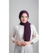 Mürdüm Pratik Hazır Geçmeli Eşarp Sandy Kumaş Sade 1817_07