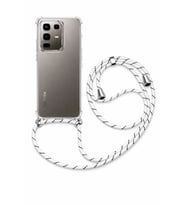 İnfinix Note 50 Pro Plus+ 5G Boyun Askılı Şeffaf Tank Kılıf Beyaz