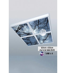 124cm X 124cm-dörtlü- Led-sıva Üstü-216w-yatak Odası Led Aydınlatma-avize Modelleri-a+