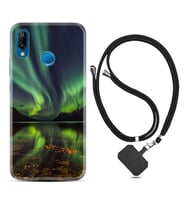Huawei P20 Lite Mate 10 20 Lite Pro P40 Lite KılıfBoyun Askılı Silikon Kuzey Işıkları 1327