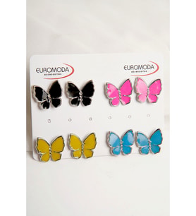 Rengarek Kelebek Küpeler 6lı Set