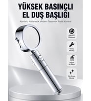 Kolay Montajlı 3 Modlu Yüksek Basınç Duş Başlığı