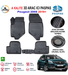 Peugeot 2008 3D Paspas Havuzlu Pro 2018 Sonrası
