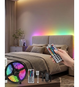 Kumandalı Rgb Şerit Led 5 Metre Renk Değiştiren Dekoratif Led Işık