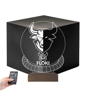 Luvivia Crypto Floki Coin Kripto Finans 3D Lamba - Masa Gece Lambası