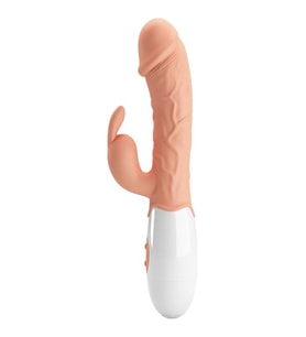 Pretty Love G Noktası Uyarıcılı 30 Titreşimli Silikon Damarlı Tavşan Vibratör