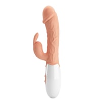 Pretty Love G Noktası Uyarıcılı 30 Titreşimli Silikon Damarlı Tavşan Vibratör