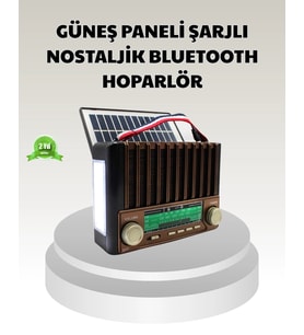 Mey İthalat® Güneş Enerjili Taşınabilir Hoparlör Ktf-1428 Bluetooth Radyo Usb Sd Kart Destekli