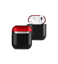 Northcity Apple AirPods 2 ile Uyumlu 3in1 Kılıf - Siyah Kırmızı Spor ve Şık Koruma