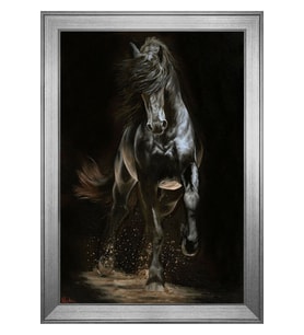 Hayvanlar Temalı Kanvas Tablo 80 x 110 cm Silver Çerçeve