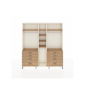 Arges Gardrop 8 Raflı 8 Çekmeceli 3 Askılı 220x30x243 Aytaşı-Çam