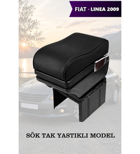 fiat linea 2009 kol dayama Yastıklı geniş model Lüks Siyah Deri