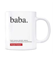Babalar Günü Hediyesi Baba Kelime Anlamı Kişiye Özel Kupa