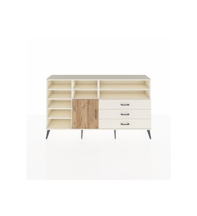 Arges Konsol 8 Raflı 3 Çekmeceli Tek Kapaklı  176x30x99 Aytaşı-Çam/Aytaşı
