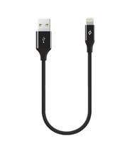 Ttec AlumiCable Extra Strong UsbA to Lightning Hızlı Data ve Fast Şarj Kablosu 30cm Siyah 2DK28S