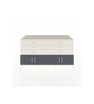 Kronos Konsol 2 Raflı 6 Çekmeceli 4 Kapaklı 176x59x99 Aytaşı-Antrasit/Aytaşı