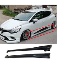 Renault Clio 4 Rs Yan Marşpiyel Seti Plastik 2 Adet Mat Siyah 2012-2019 karlık+ek+bodykit