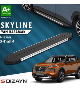 S-Dizayn Nissan X-Trail T33 Skyline Krom Yan Basamak 183 Cm 2022 Üzeri A+ Kalite