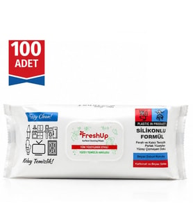 Genel Yüzey Temizlik Havlusu - 100'lü Paket - Beyaz Sabun Kokulu Islak Mendil