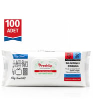 Genel Yüzey Temizlik Havlusu - 100'lü Paket - Beyaz Sabun Kokulu Islak Mendil