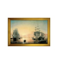 Manzara Temalı Kanvas Tablo 80 x 110 cm Gold Çerçeve