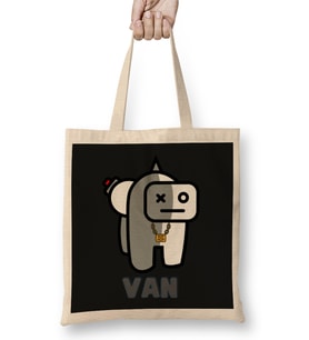 Bts Among Us BT21 Van Bez Çanta Uzun Saplı