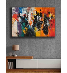 Koç stüdyo Modern tasarım kanvas tablo 50x70 (Çok Renkli)