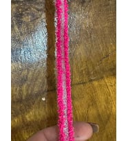 EN 1 CM TRİKO PARLAAK ŞERİT DİKİŞ GİYİM HOBİ AKSESUARI (1 METRE ) (Pembe)