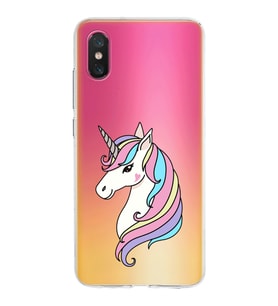Xiaomi Mi 8 Pro Uyumlu Kapak Unicorn Tasarımlı Şeffaf Silikon Kılıf