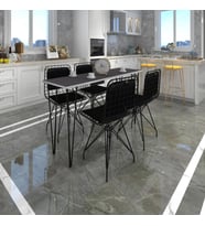 Knsz masa sandalye takımı hem75mazlum grisyh 140*040 sm 4 sandalye syhsyh sırt minderli (Karışık)