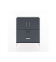 Arges Şifonyer 2 Raflı 2 Çekmeceli 2 Kapaklı 88x30x106 Antrasit-Antrasit