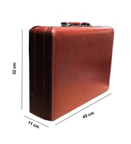 Şifreli Lüx Evrak Bond Çantası Suni Deri Siyah 33x10x44