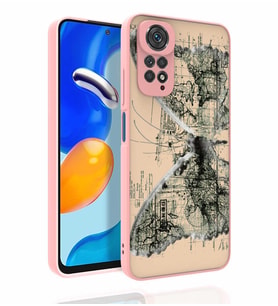 Xiaomi Redmi Note 11S Global Uyumlu Kılıf Desenli Kamera Korumalı Parlak Zore Nora Kapak