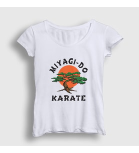 Presmono Kadın Beyaz Miyagi Do Karate Cobra Kai T-Shirt 471079tt (Beyaz)