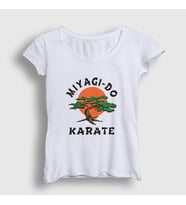 Presmono Kadın Beyaz Miyagi Do Karate Cobra Kai T-Shirt 471079tt (Beyaz)