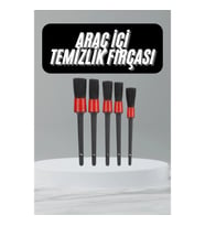 Mey İthalat® 5 Adet Oto Detaylı Temizleyici Araç İçi Temizlik Fırça Seti Koltuk Döşeme Kapı Toz Alma