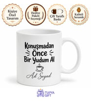 Sabahları Sesi Çıkmayanlara Konuşmadan Önce Bir Yudum Al Kupa Bardak Hediye