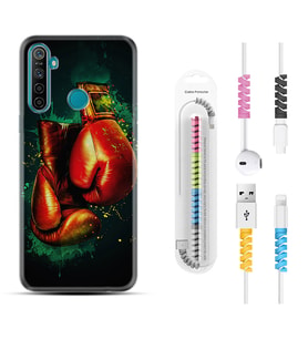 Realme 5i 5 Pro 6i 7 Pro 8 Kılıf Kablo Koruma Spiral Silikon Boks Eldiveni 1763