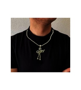 Gitar Kolye Paslanmaz Çelik (Gümüş)