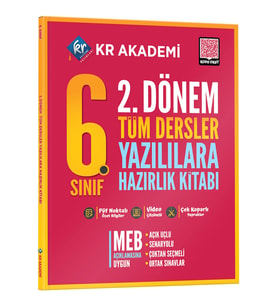 6. Sınıf 2. Dönem Tüm Dersler Yazılılara Hazırlık Kitabı KR Akademi Yayınları